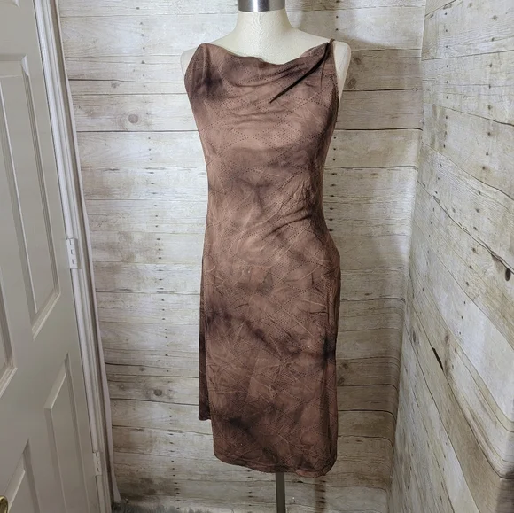 charlotte russe brown dress Meg Leopard Midi Dress in Black Leopard Polka Dot main image 0